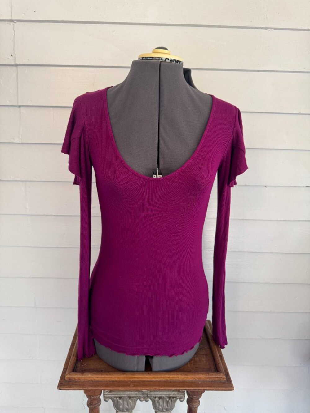 Free People Fucshia Sweater Blouse